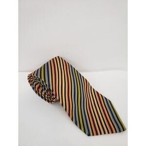 XMI PLATINUM Mens Classic Tie Silk Stripe Designer Necktie Multicolor Business